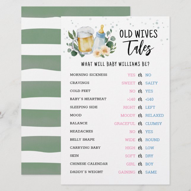 Alte Ehefrauen erzählen Geschlecht: Baby Shower Ga (Vorne/Hinten)