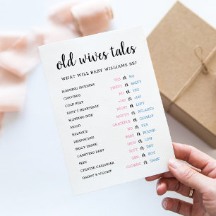 Alte Ehefrauen: Geschlecht zeigen Kinderduschkarte Einladung