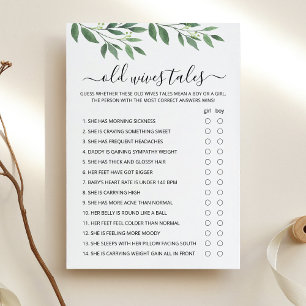 Alte Ehefrauen Males Game Baby Dusche Party Karte