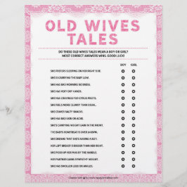 Alte Ehefrauen Tales [Luxusspitze [Rosa]] Briefbogen