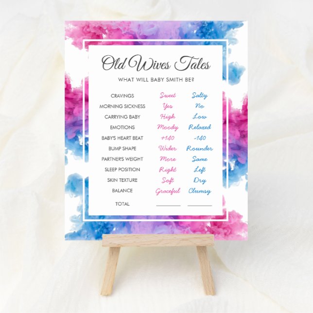 Alte Ehefrauen zeigen Baby Gender Reveal Party Gam Poster (Von Creator hochgeladen)