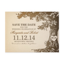 alte Eiche Save the Date Postkarten
