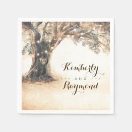 Alte Eichenbaum Rustikale Hochzeit Serviette