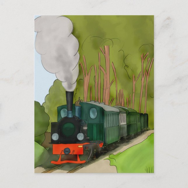 Alte Eisenbahn Postkarte (Vorderseite)