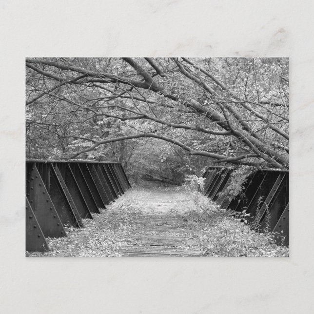 Alte Eisenbahnbrücke Postkarte (Vorderseite)