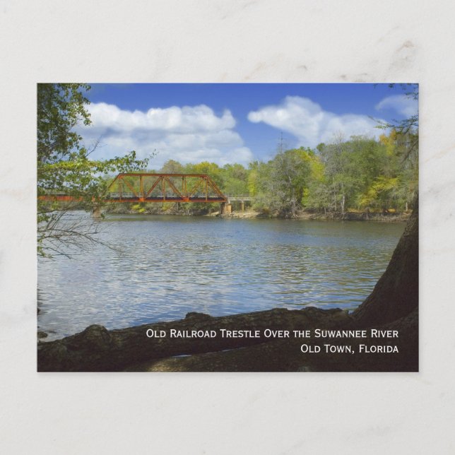 Alte Eisenbahnlinie Trestel Postkarte (Vorderseite)