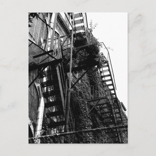 Alte Eisenwohnungstreppe Postkarte (Vorderseite)