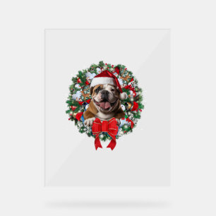 Alte englische Bulldog Weihnachtsfeier Dekoration 