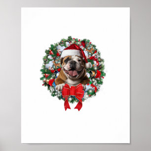 Alte englische Bulldog Weihnachtsfeier Dekoration 