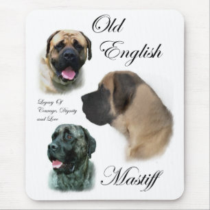 Alte englische Mastiff-Geschenke Mousepad