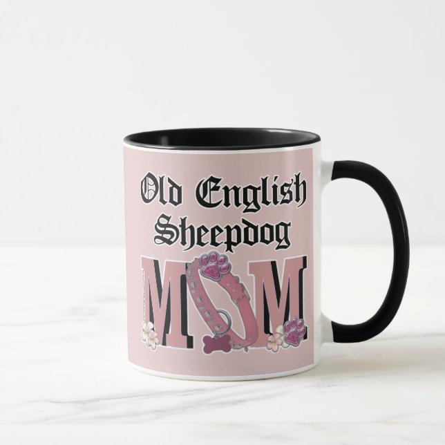Alte englische Schäferhund MAMA Tasse (Rechts)