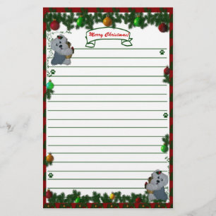 Alte englische Schäferhundfrohe Weihnachten Briefpapier