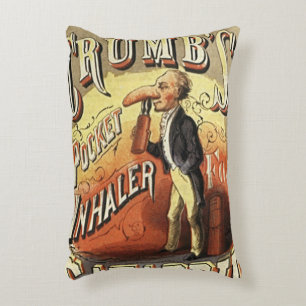 Alte Etikettenkunst, Crumb's Taschen-Asthma-Inhala Dekokissen