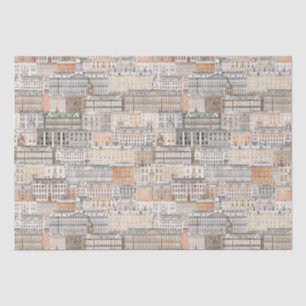 Alte europäische Gebäude Seidenpapier