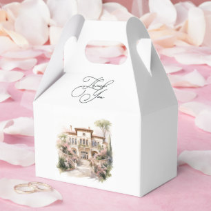 Alte europäische Villa-inspirierte Luxus-Hochzeit Geschenkschachtel