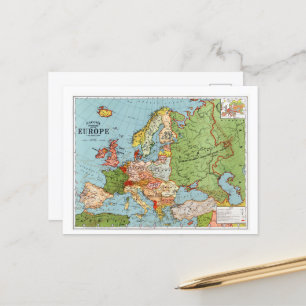 Alte Europakarte Postkarte