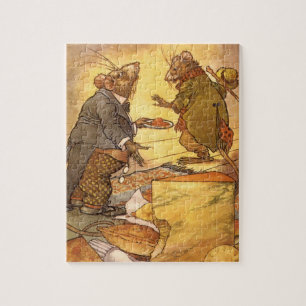 Alte Fabel von Äsop, Landmaus, Stadtmaus Puzzle