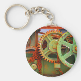 Alte Fabrikmaschinen Getriebe Räder Vieux Hull Schlüsselanhänger