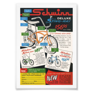 Alte Fahrradwerbung Fotodruck