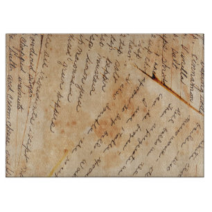 Alte Familien-Rezepte Schneidebrett