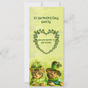 ALTE FASHION IRISH KATZEN ,ST.PATRICK'S DAY PARTY EINLADUNG