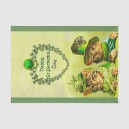 ALTE FASHION ST.PATRICK'S DAKATS HERZMONOGRAM SEIDENPAPIER
