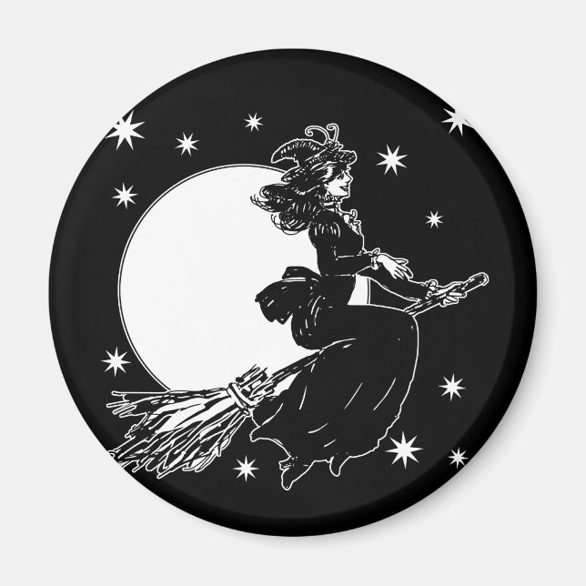 Alte Fashonhexe Magnet (Vorne)