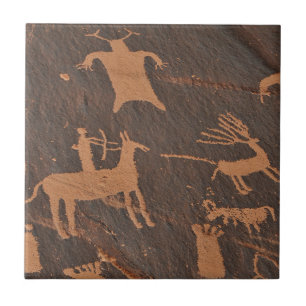 Alte Felsritzungen Newspaper Rock Native American Fliese