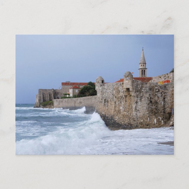 Alte Festung Budva in Montenegro Postkarte (Vorderseite)