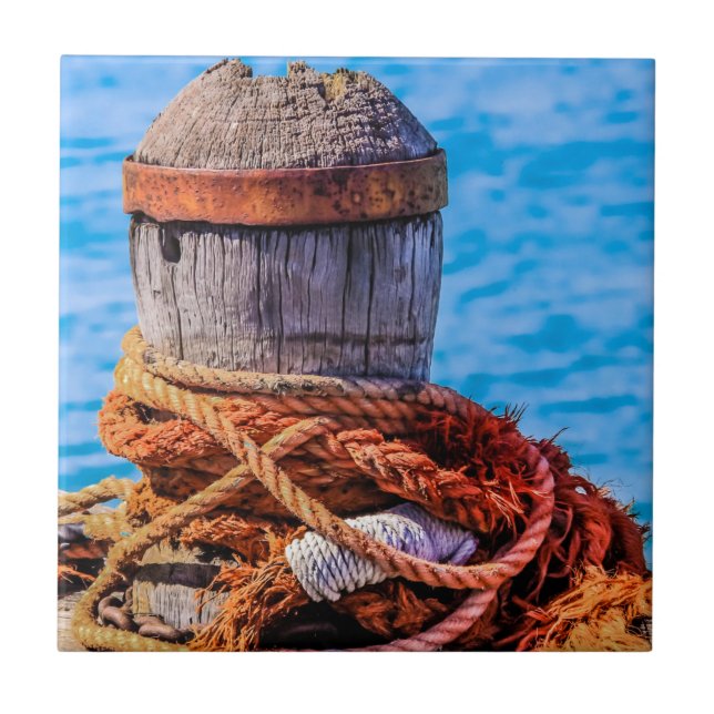 Alte Festungsbollard Fliese (Vorderseite)