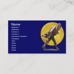 Alte Figur des Jokers Visitenkarte