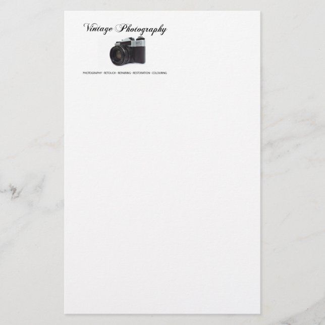 Alte Filmkamera Briefpapier (Vorderseite)