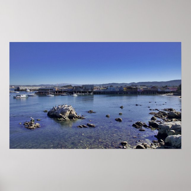 Alte Fischer-Wharf Monterey Printwerbung Poster (Vorne)