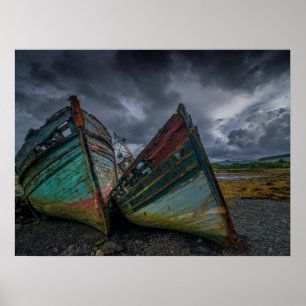 Alte Fischerboote Poster