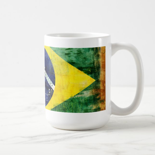 Alte Flagge Brasiliens Kaffeetasse (Rechts)