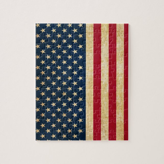 Alte Flagge der USA Puzzle (Vertikal)