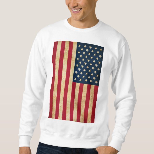 Alte Flagge der USA Sweatshirt (Vorderseite)