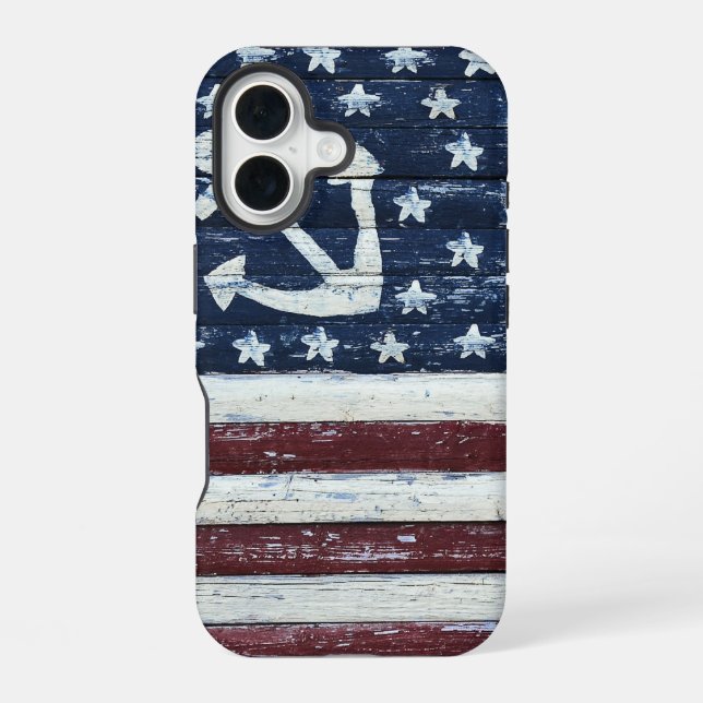 Alte Flagge iPhone 16 Hülle (Rückseite)