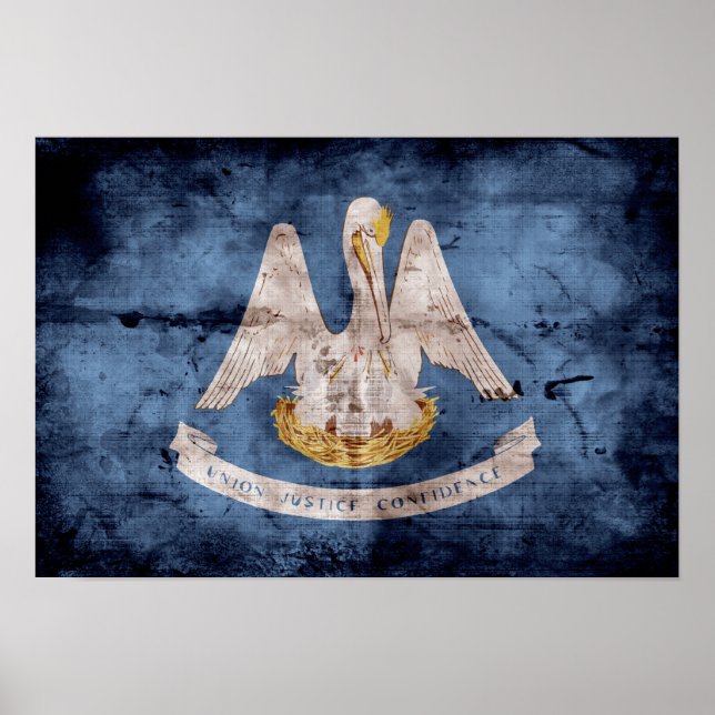 alte Flagge Louisias; Poster (Vorne)