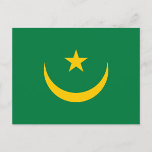 Alte Flagge Mauretaniens Postkarte