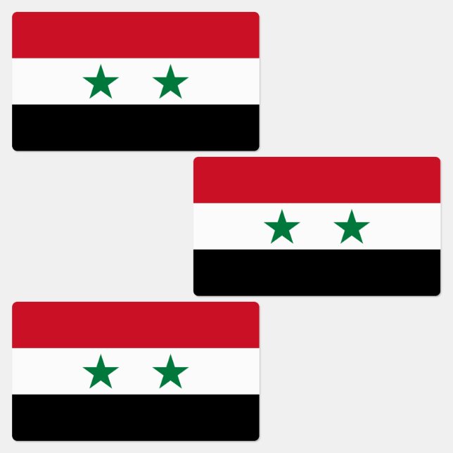 Alte Flagge Syriens Etiketten (Gruppe)
