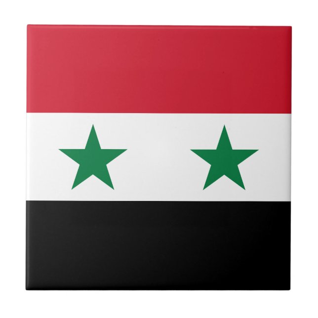 Alte Flagge Syriens Fliese (Vorderseite)