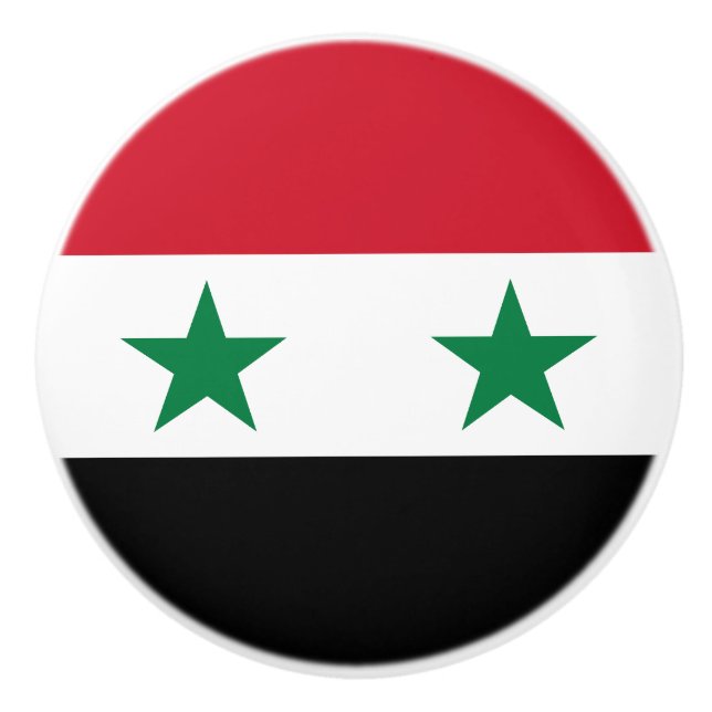 Alte Flagge Syriens Keramikknauf (Vorderseite)