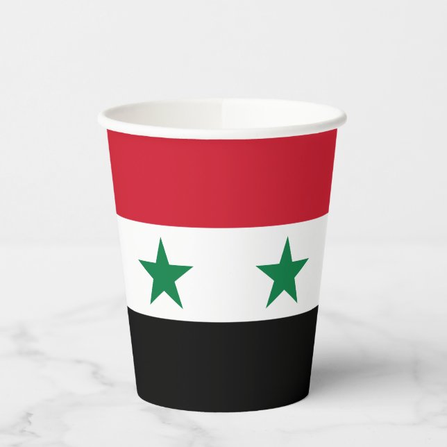 Alte Flagge Syriens Pappbecher (Links)
