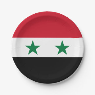 Alte Flagge Syriens Pappteller