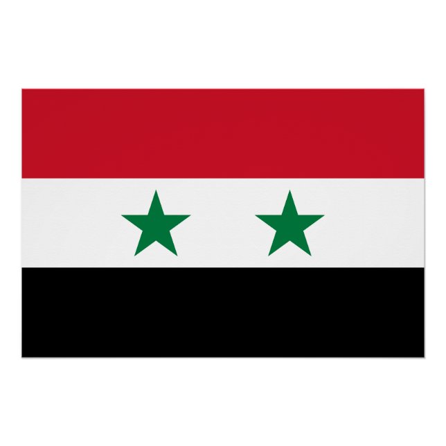 Alte Flagge Syriens Poster (Vorderseite)