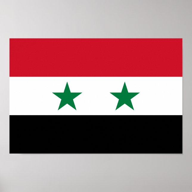 Alte Flagge Syriens Poster (Vorne)
