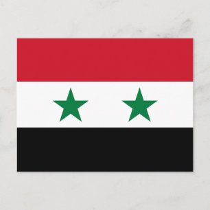 Alte Flagge Syriens Postkarte