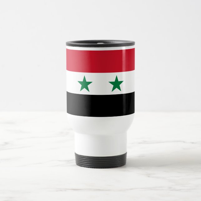 Alte Flagge Syriens Reisebecher (Mittel)
