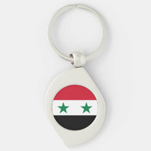 Alte Flagge Syriens Schlüsselanhänger
